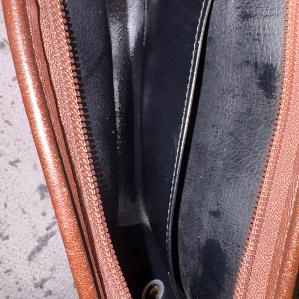 Burberry‎ Vintage Nova Check Zip Pouch in Tan and Brown